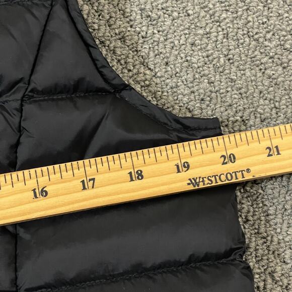 Lulu B Down Feathers Vest Womens Size Small S Full Zip Black Sleeveless - Picture 9 of 10